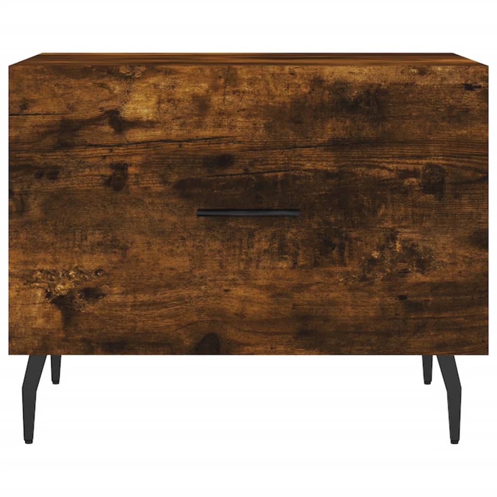 Coffee tables 2 pcs. Smoked oak 50x50x40 cm wood material