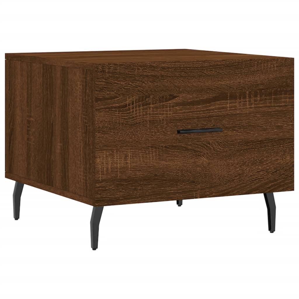 Coffee tables 2 pcs. Brown oak look 50x50x40 cm wood material