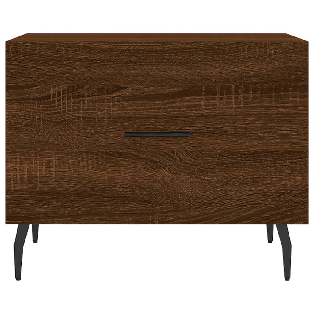 Coffee tables 2 pcs. Brown oak look 50x50x40 cm wood material