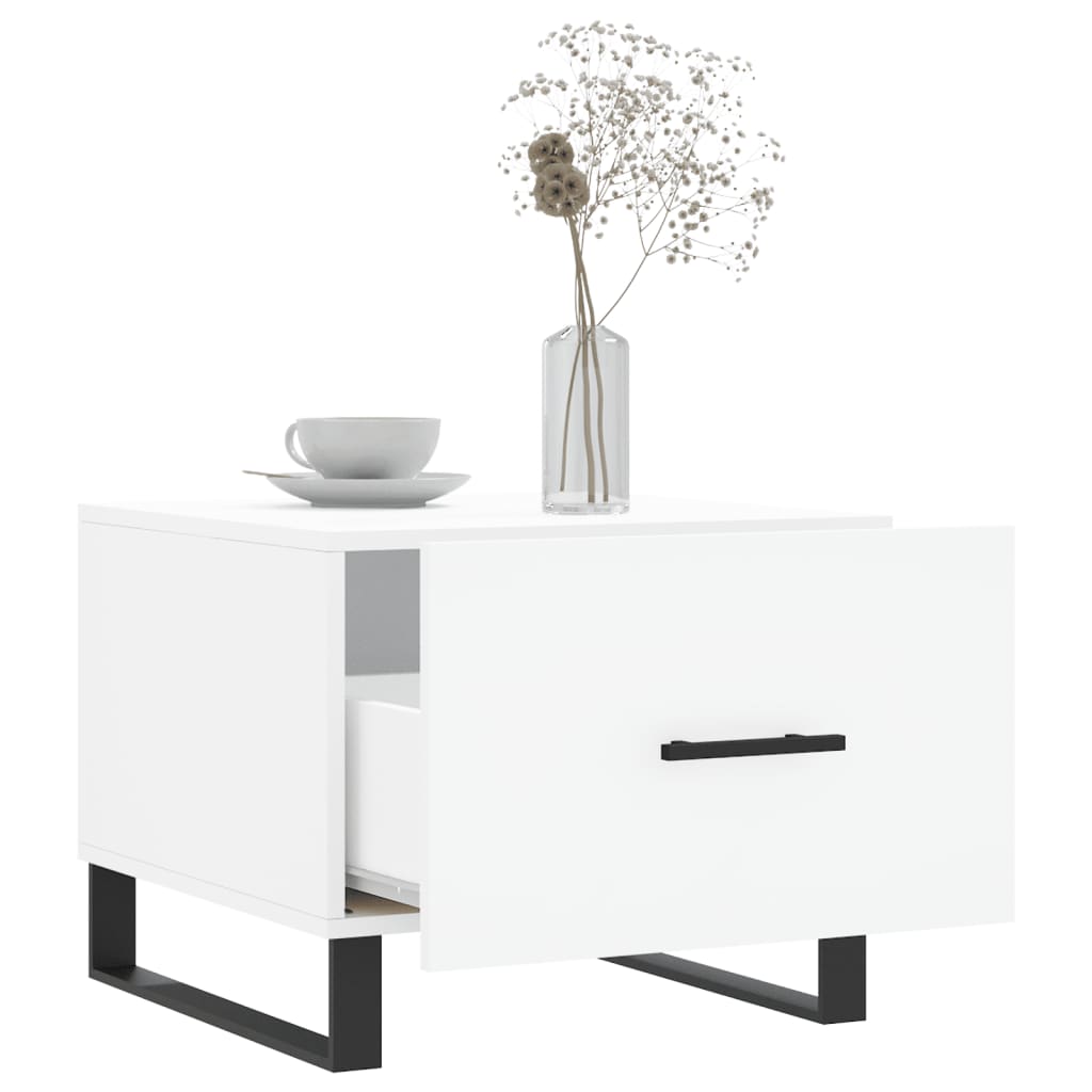 Coffee Tables 2 pcs. White 50x50x40 cm Wood Material