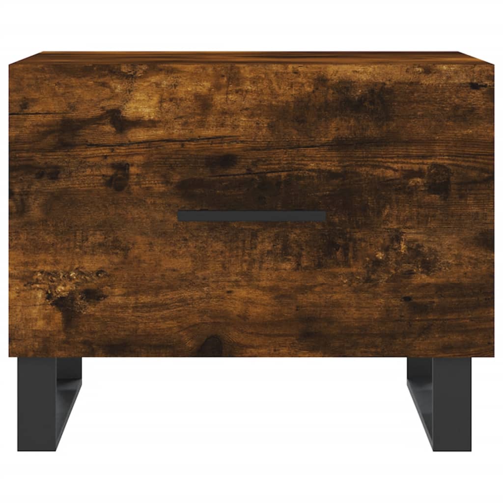 Coffee tables 2 pcs. Smoked oak 50x50x40 cm wood material
