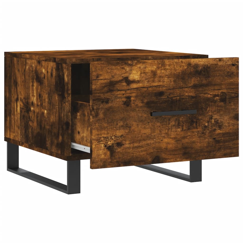 Coffee tables 2 pcs. Smoked oak 50x50x40 cm wood material