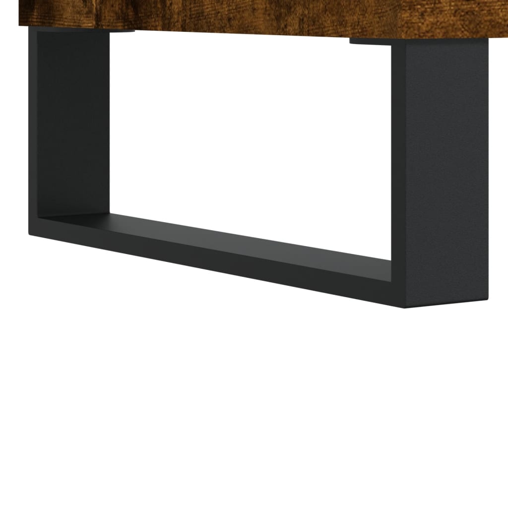 Coffee tables 2 pcs. Smoked oak 50x50x40 cm wood material