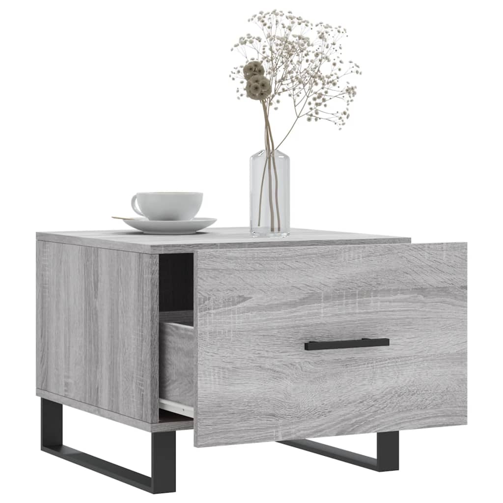 Coffee Tables 2 pcs. Gray Sonoma 50x50x40 cm Wood Material