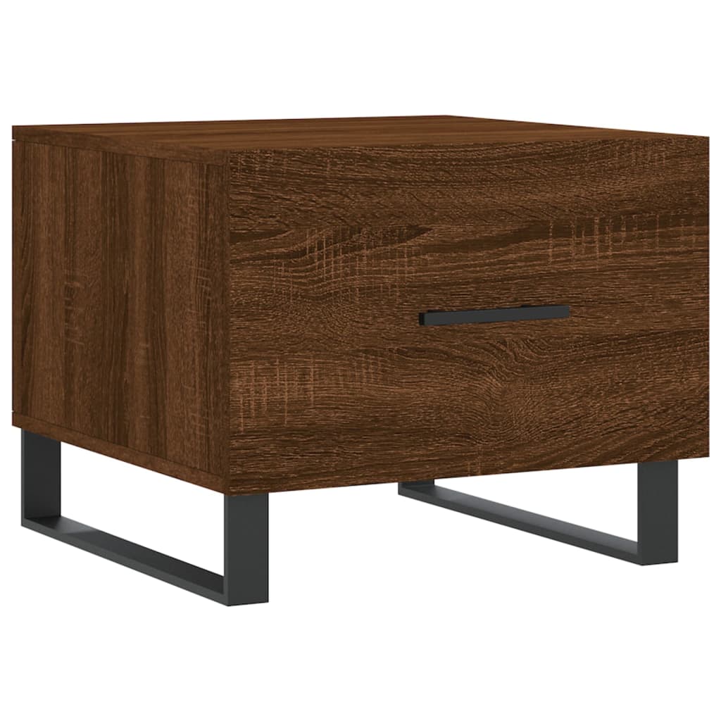 Coffee tables 2 pcs. Brown oak look 50x50x40 cm wood material
