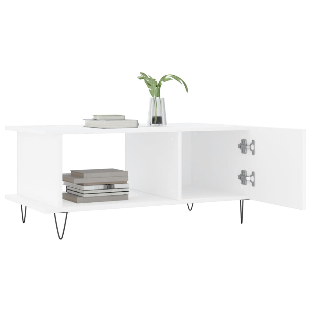 Coffee Table White 90x50x40 cm Wood Material
