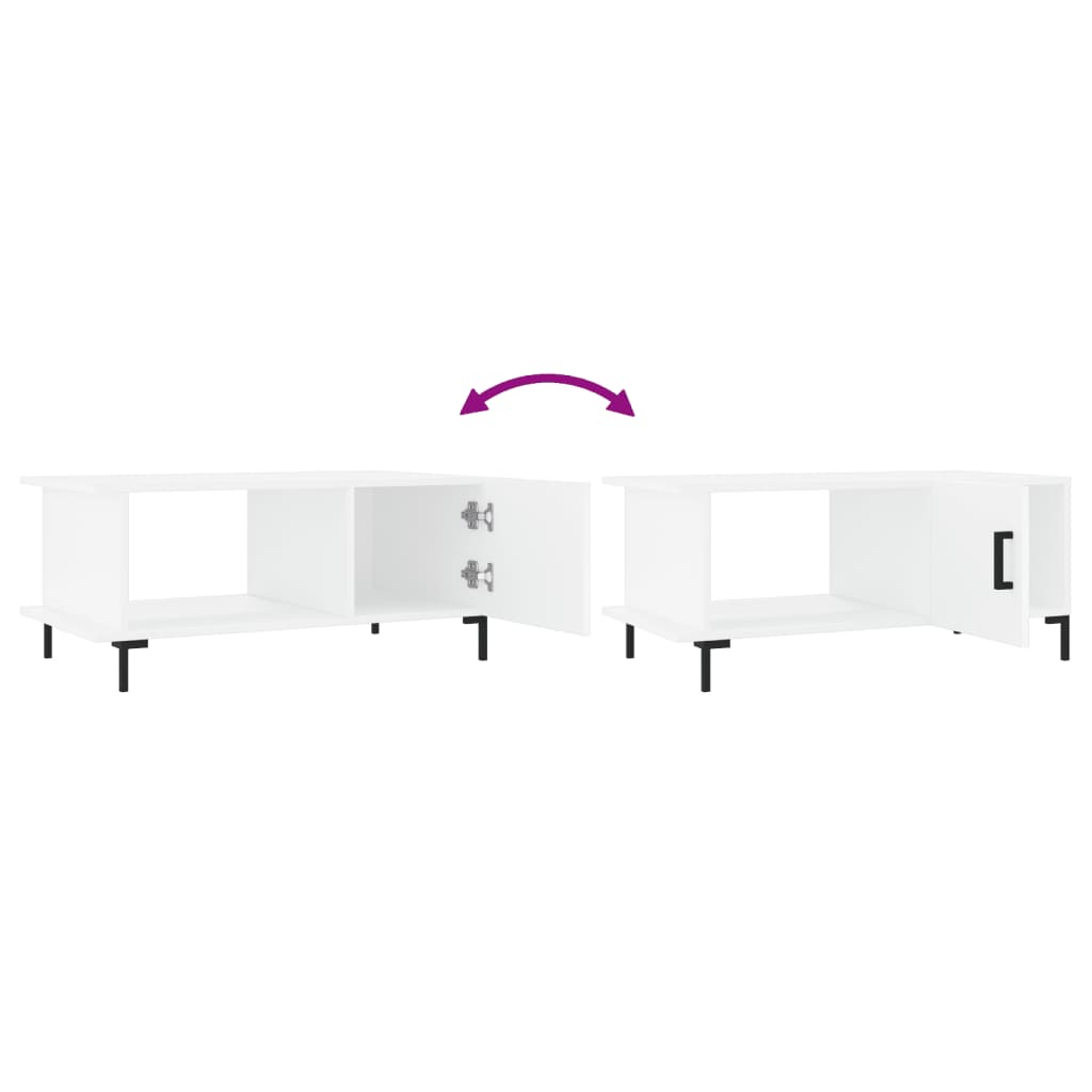 Coffee Table White 90x50x40 cm Wood Material