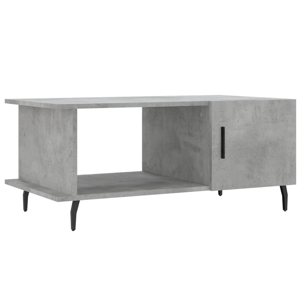 Table basse gris béton 90x50x40 cm en bois