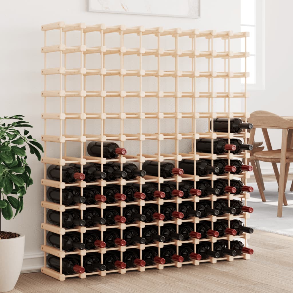 Wine rack for 120 bottles 112.5x23x123.5 cm solid pine wood