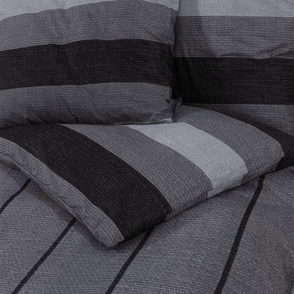 Parure de lit gris foncé 140x200 cm coton