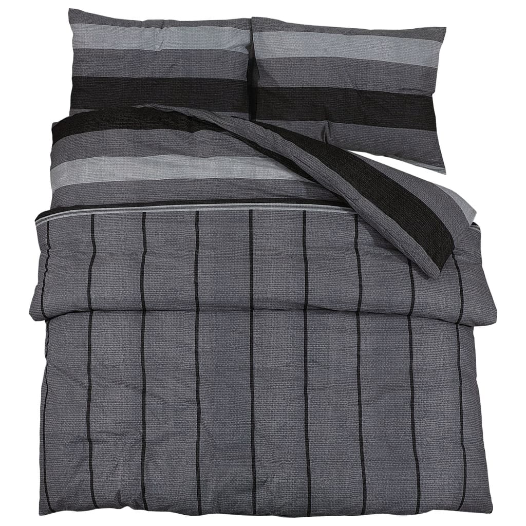 Parure de lit gris foncé 220x240 cm coton