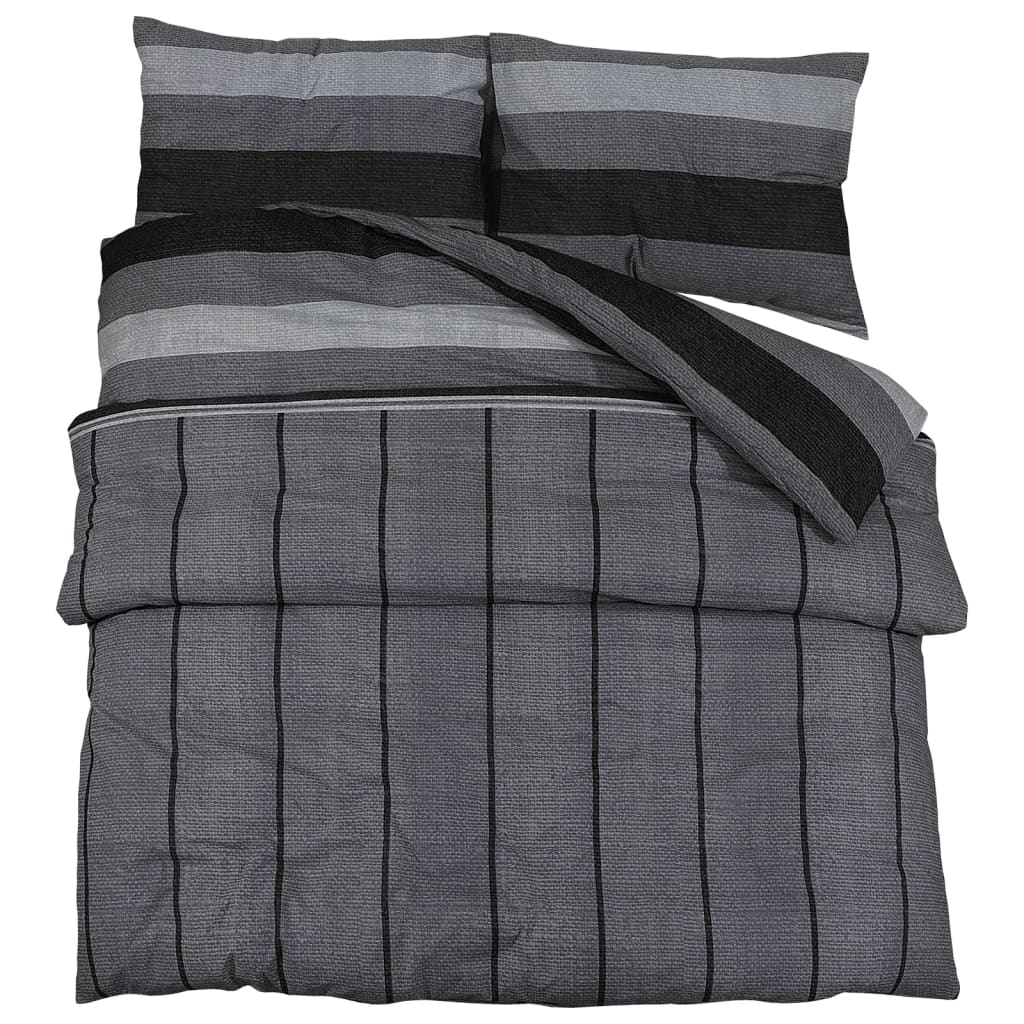 Bedding set dark grey 260x240 cm cotton