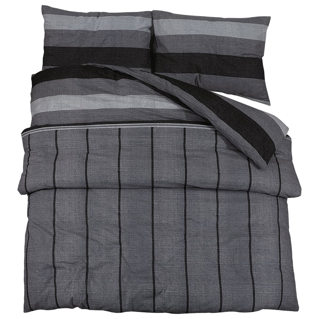 Bedding set dark grey 200x200 cm cotton