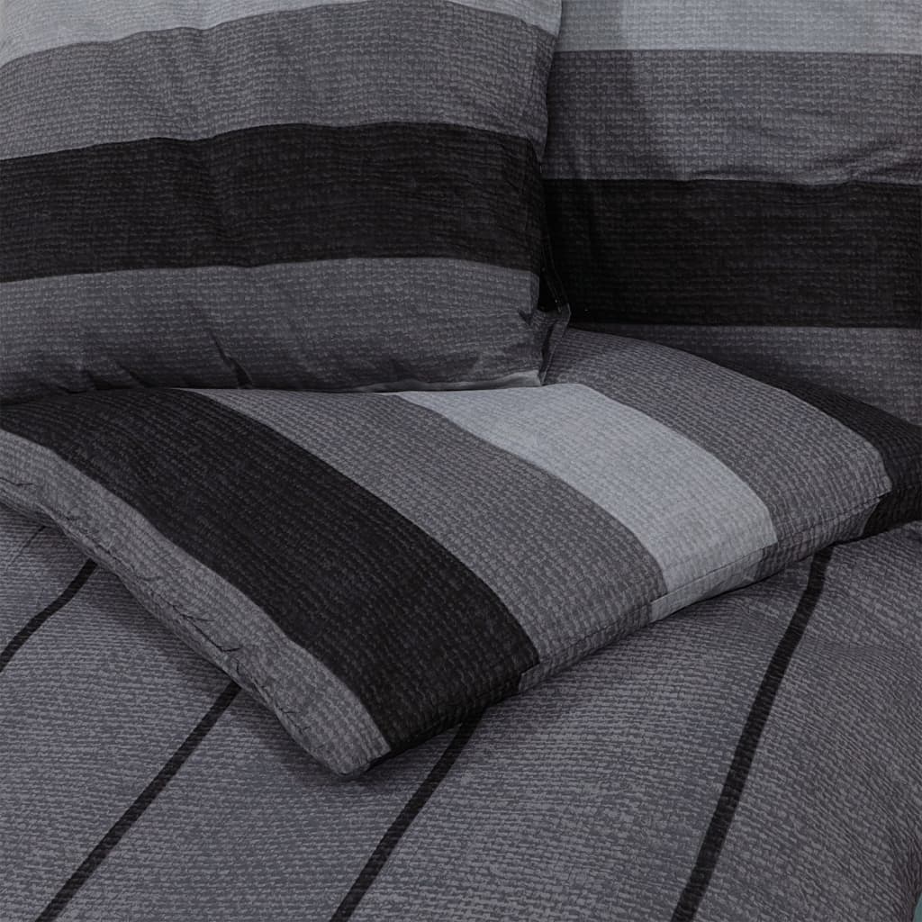 Bedding set dark grey 200x200 cm cotton