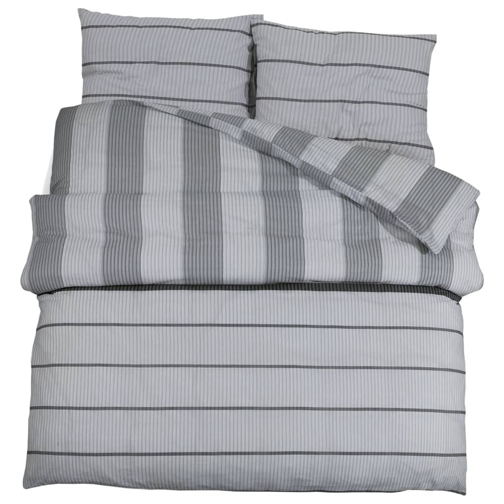 Bedding set grey 140x200 cm cotton