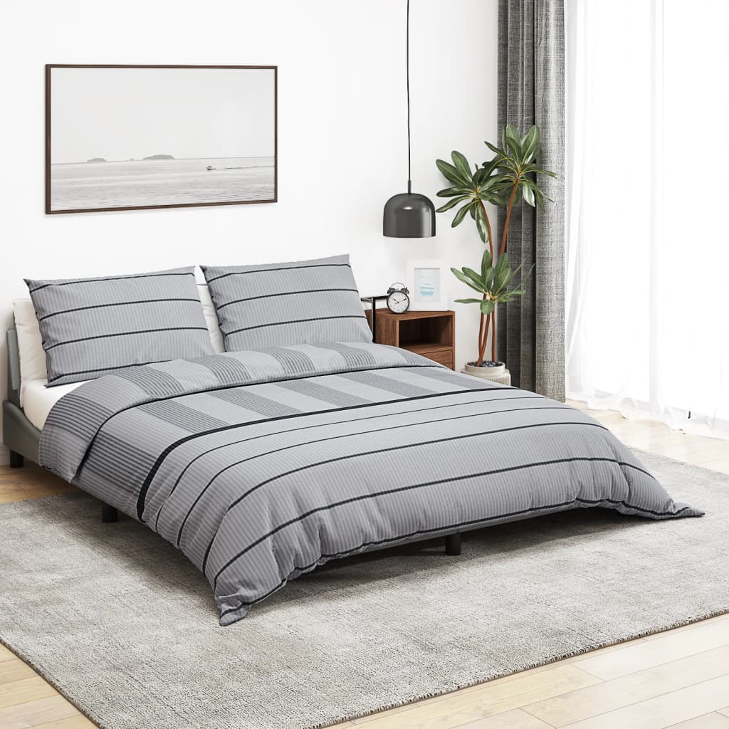 Bedding set grey 140x200 cm cotton
