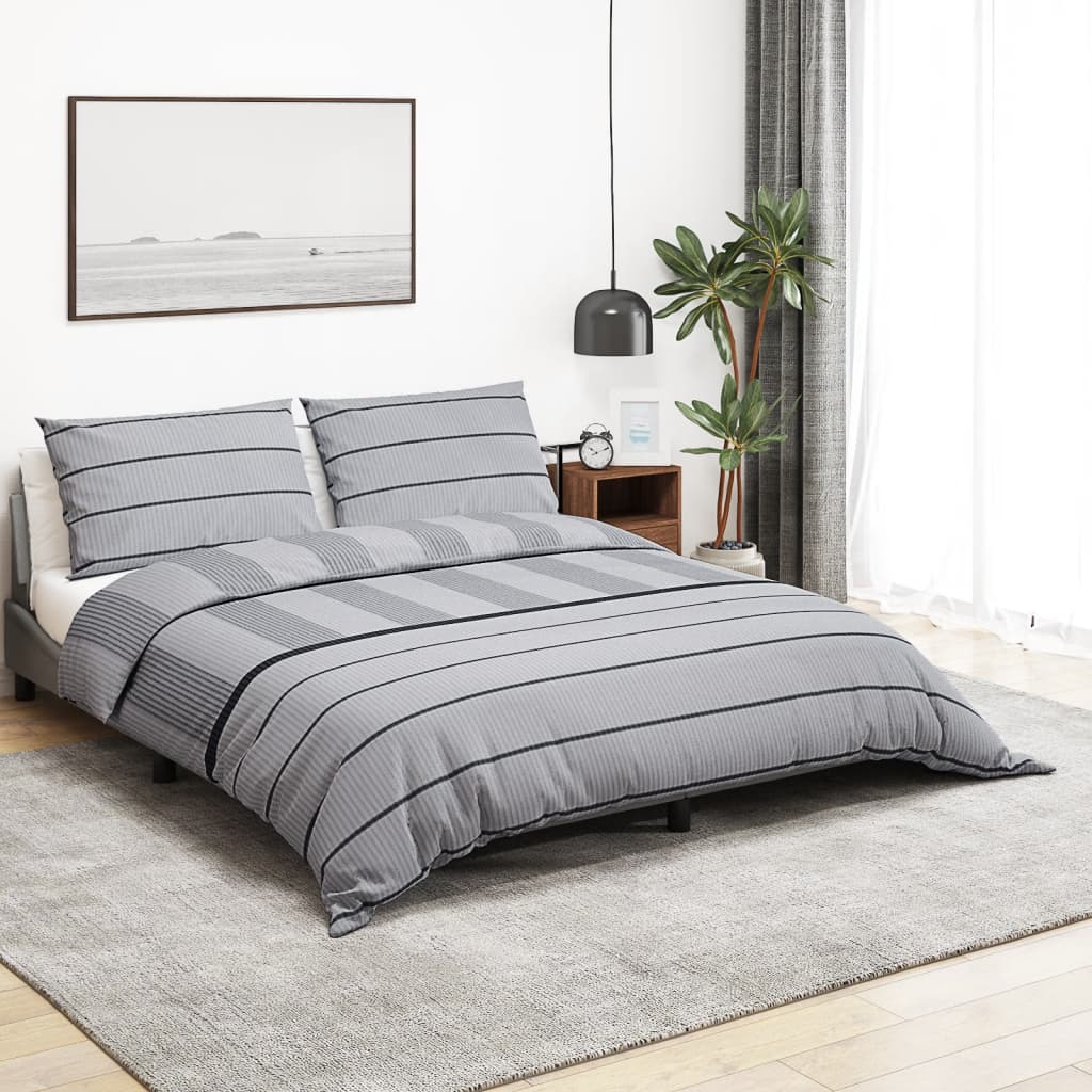 Bedding set grey 200x200 cm cotton