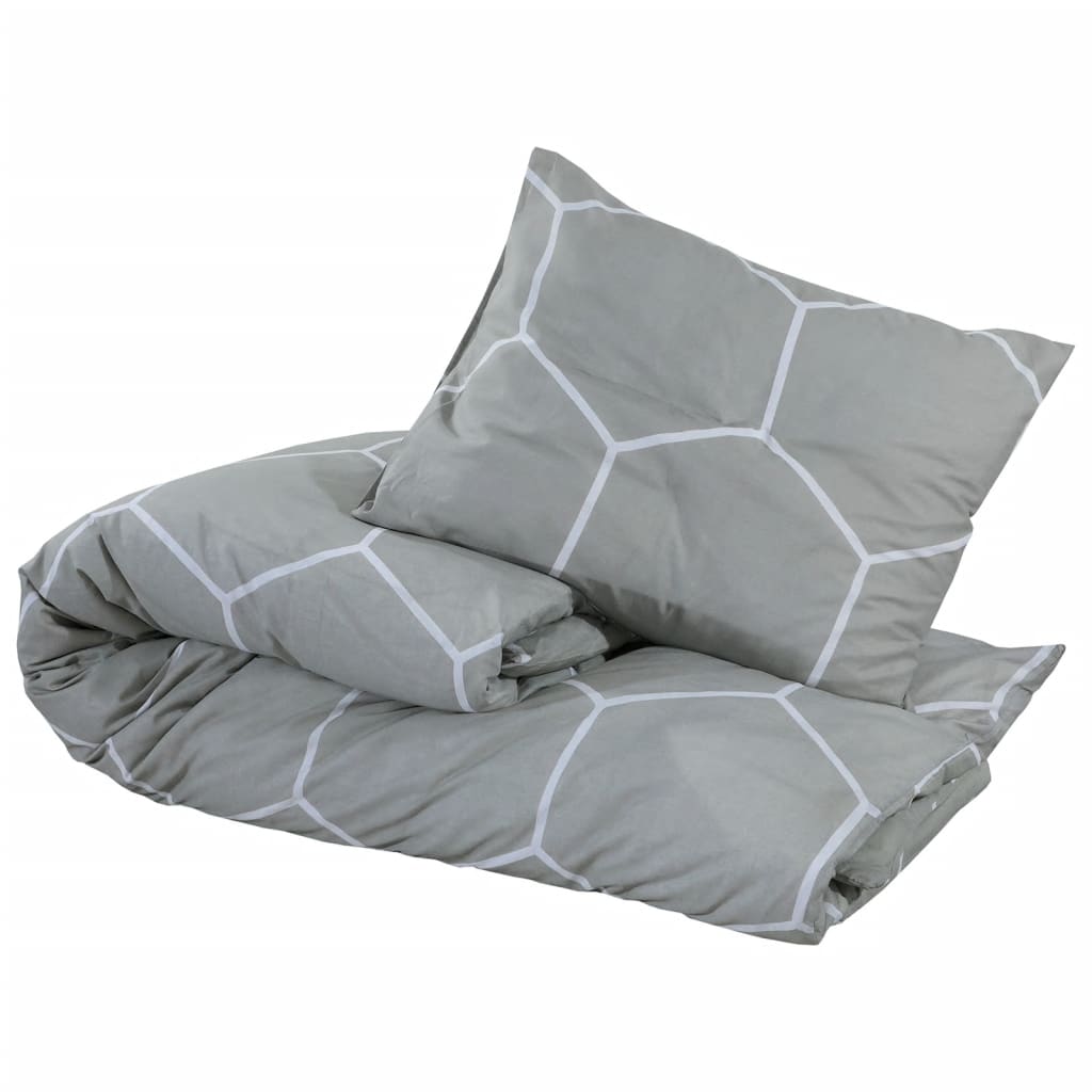 Bedding set grey 140x200 cm cotton