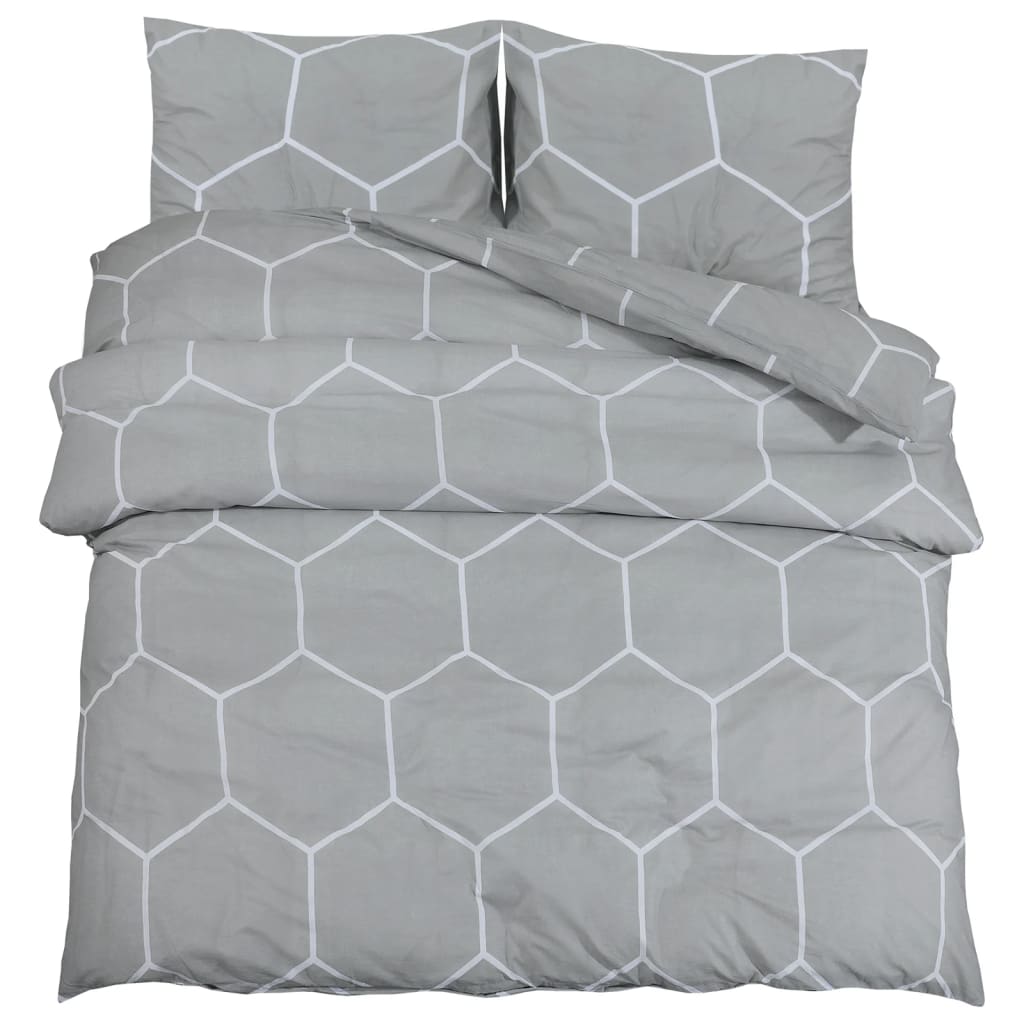 Bedding set grey 220x240 cm cotton