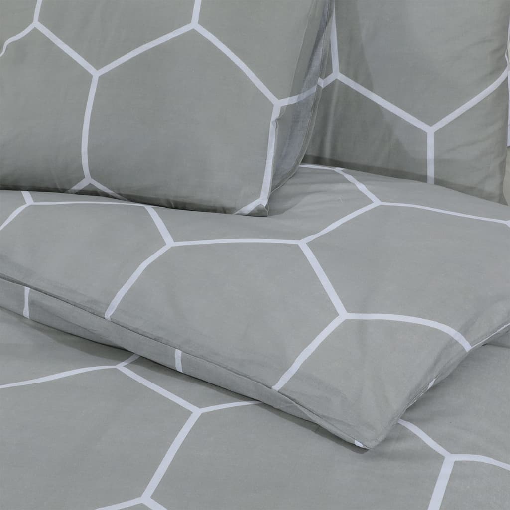 Bedding set grey 140x200 cm cotton