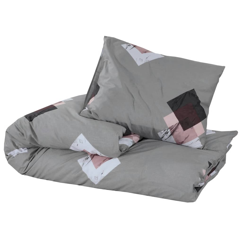 Bedding set grey 140x200 cm cotton