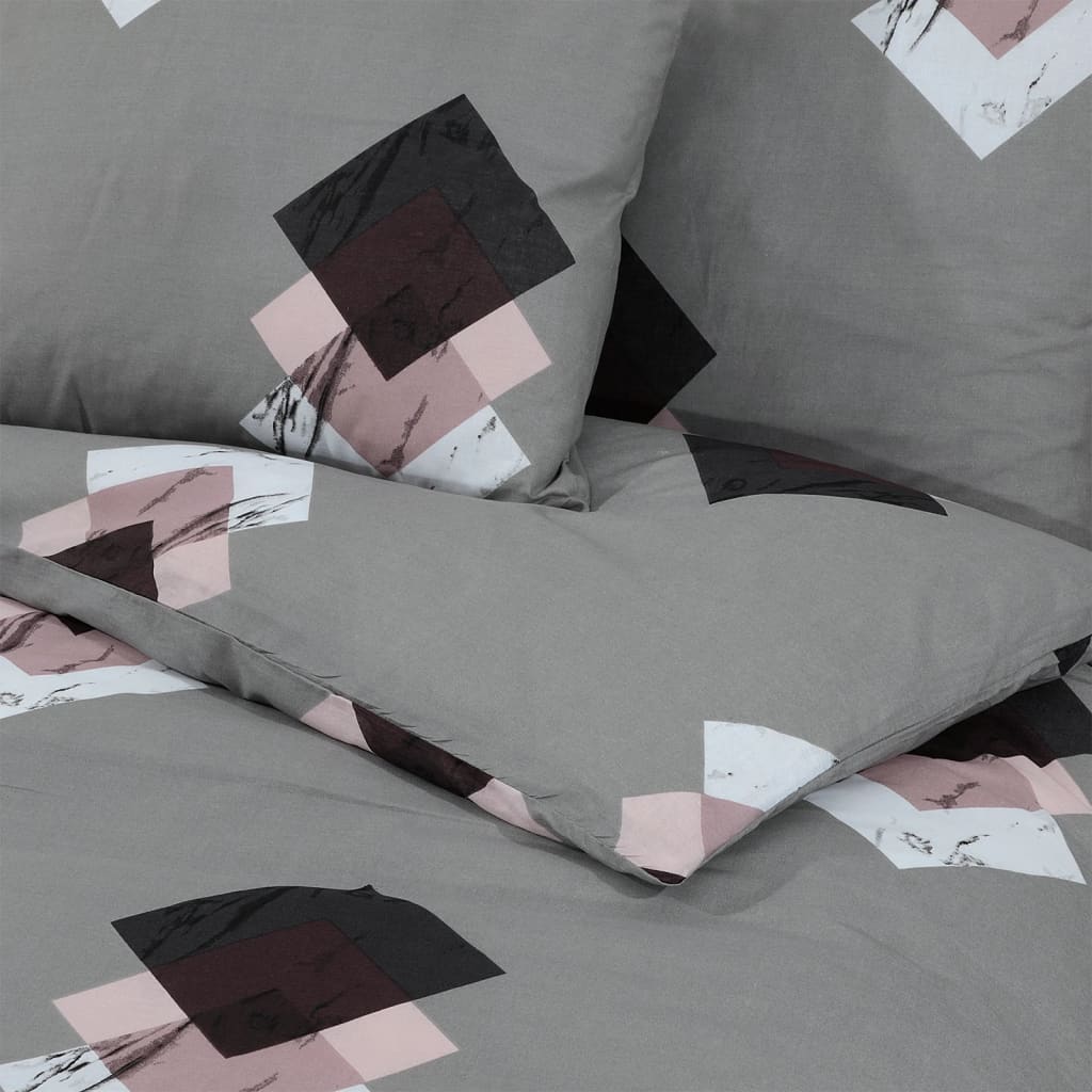 Bedding set grey 140x200 cm cotton