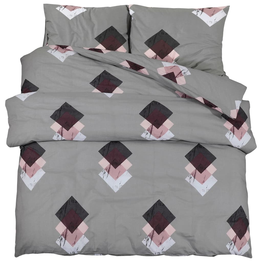 Bedding set grey 200x200 cm cotton