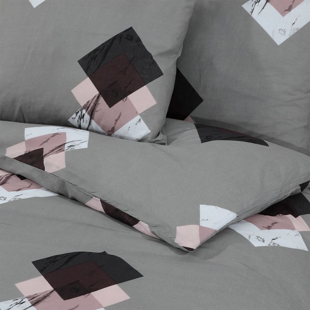 Bedding set grey 200x200 cm cotton