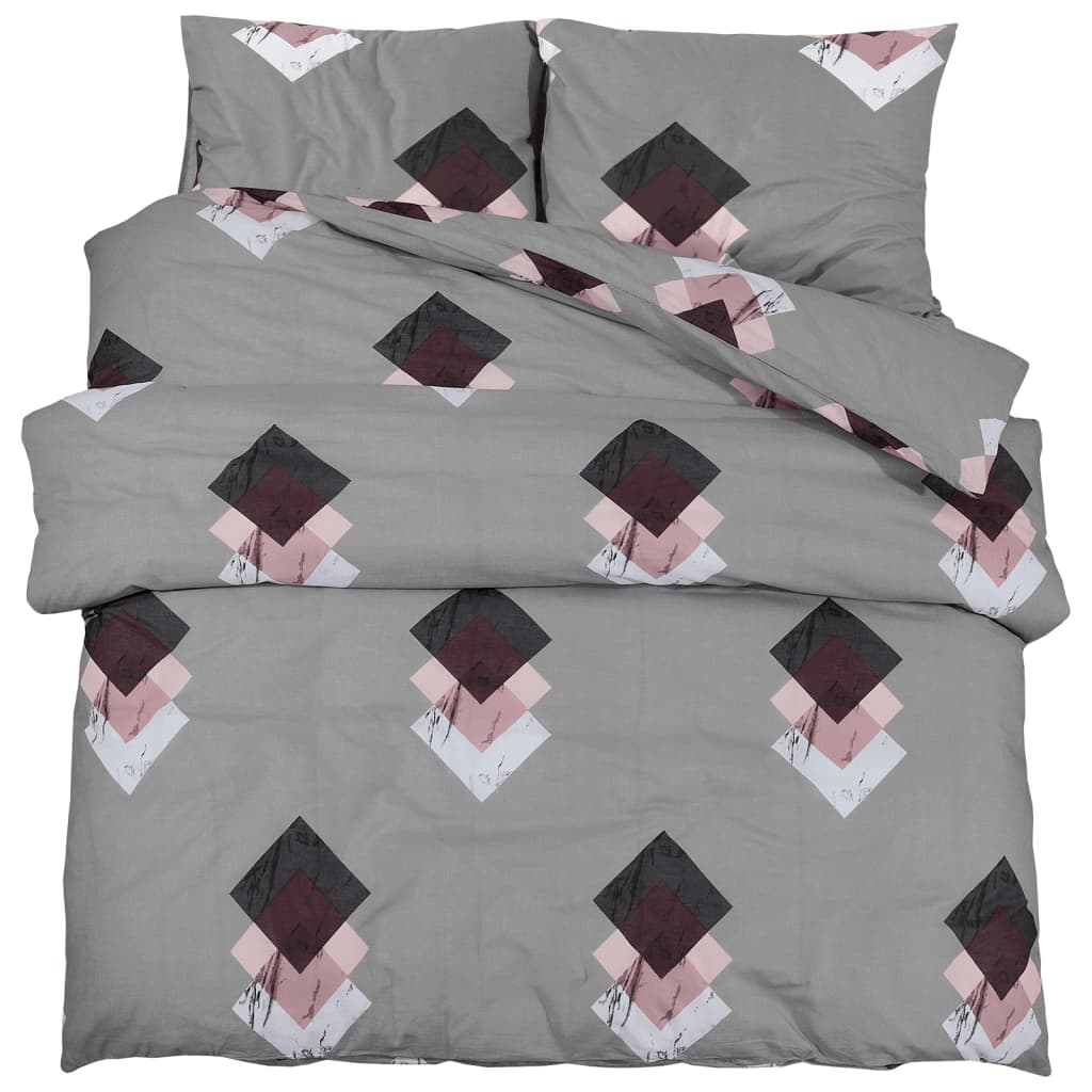 Bedding set grey 140x200 cm cotton