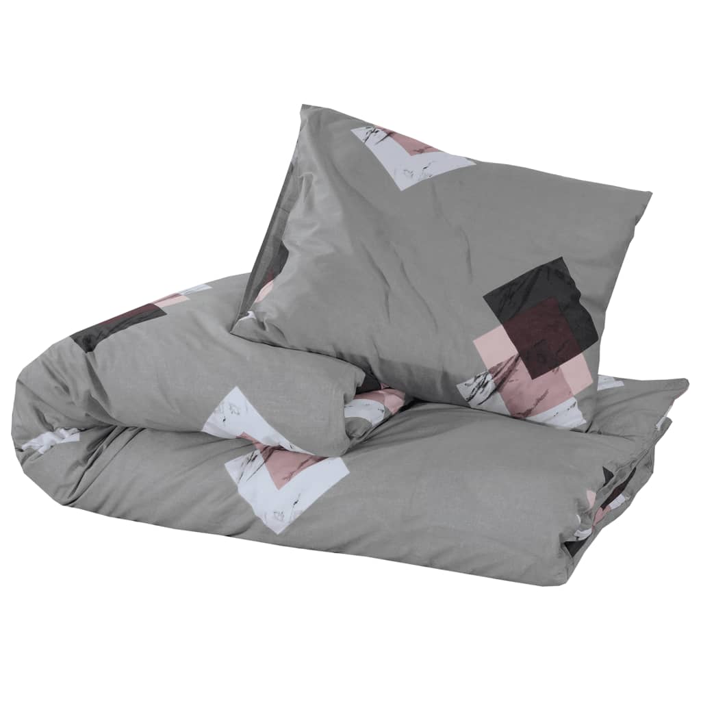 Bedding set grey 140x200 cm cotton