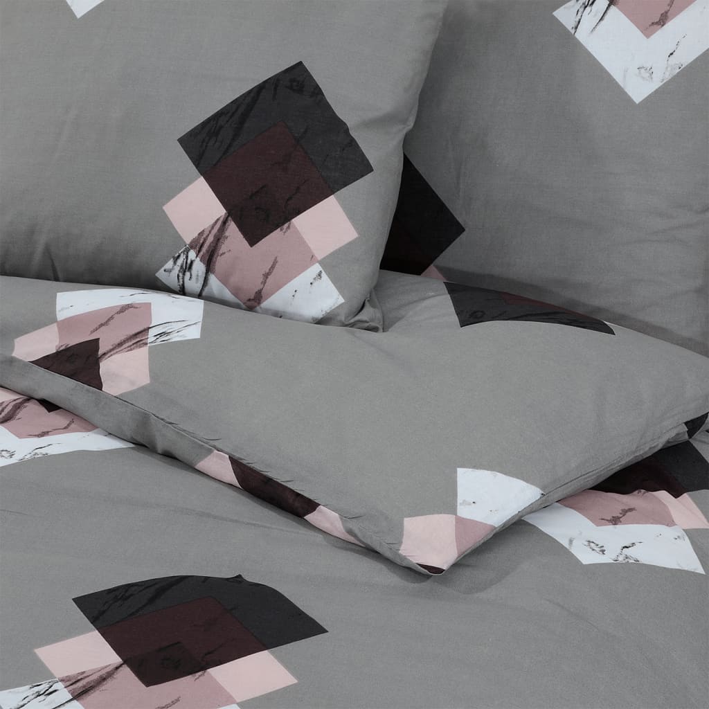 Bedding set grey 140x200 cm cotton