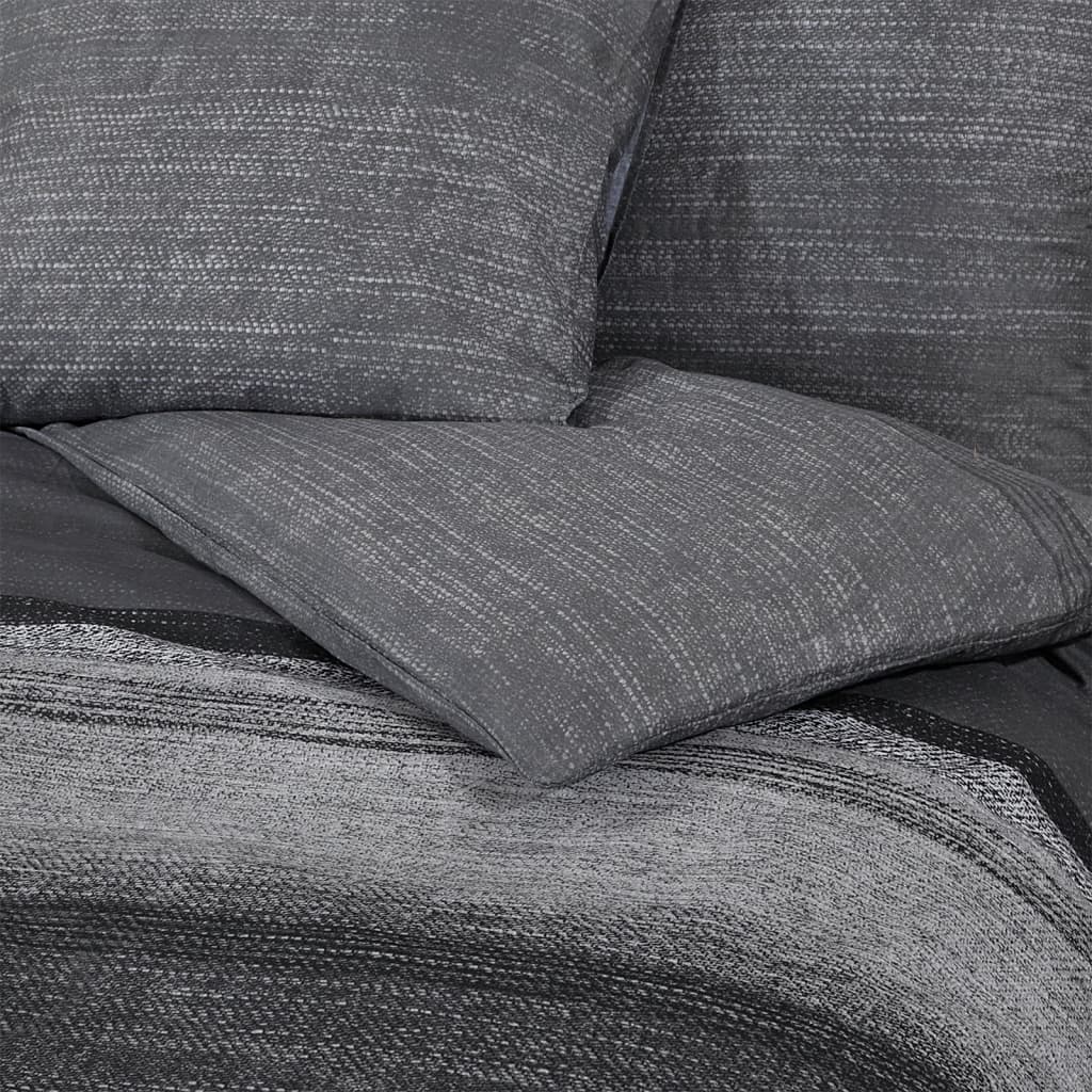 Parure de lit gris foncé 140x200 cm coton