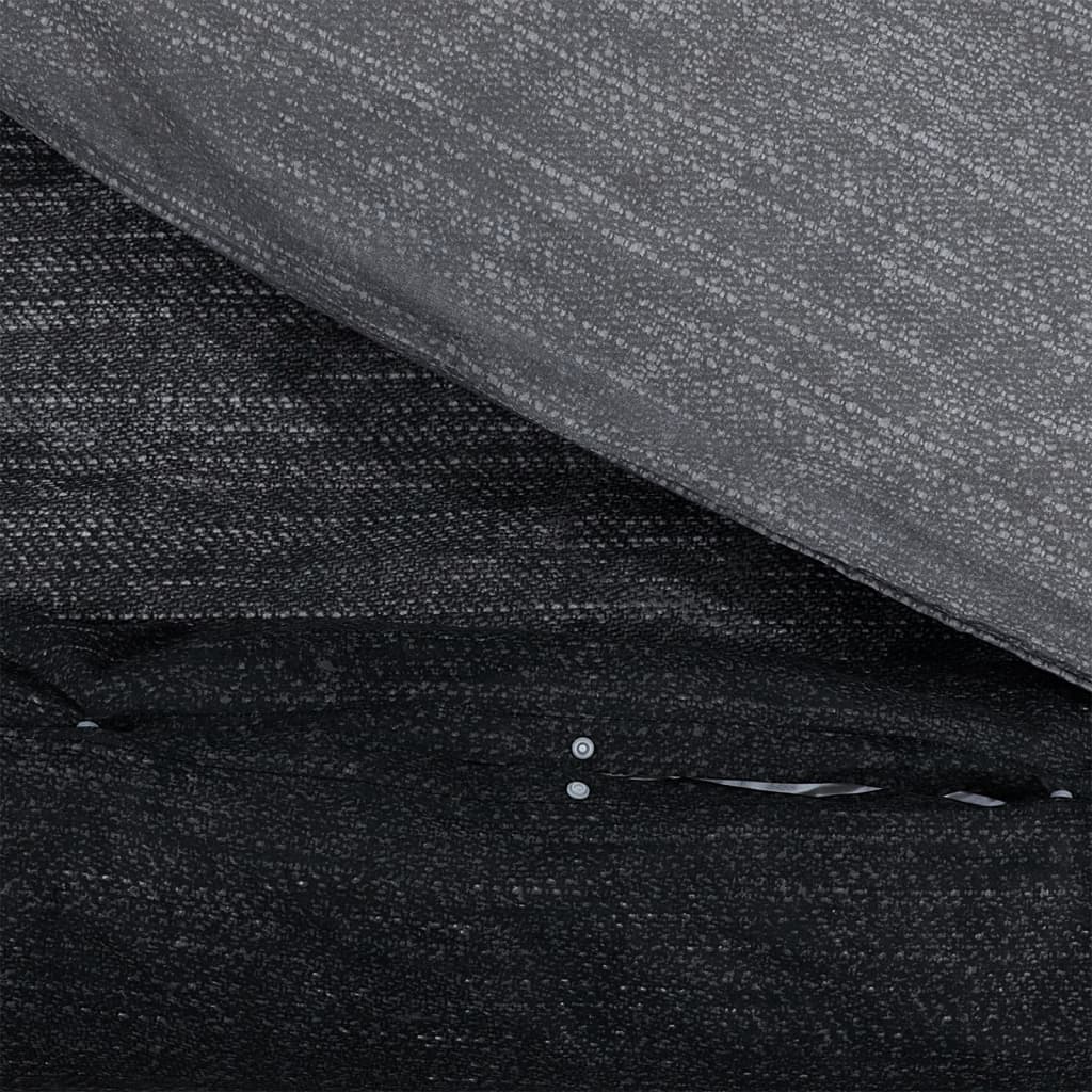 Parure de lit gris foncé 240x220 cm coton