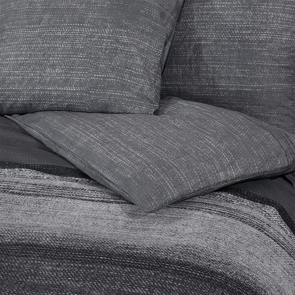 Parure de lit gris foncé 240x220 cm coton