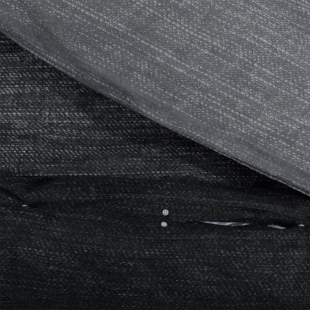 Bedding set dark grey 200x200 cm cotton