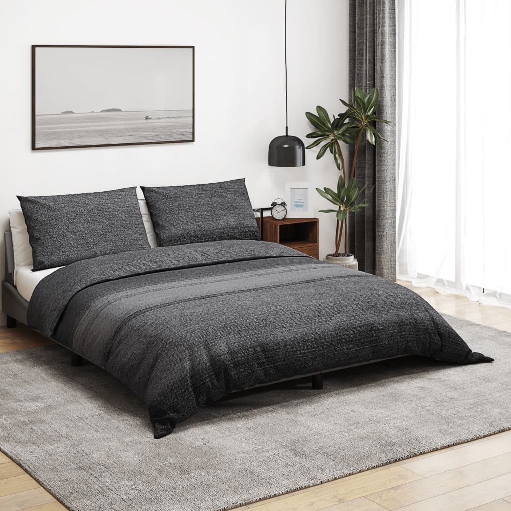 Bedding set dark grey 200x200 cm cotton