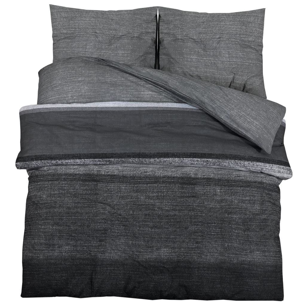 Bedding set dark grey 225x220 cm cotton