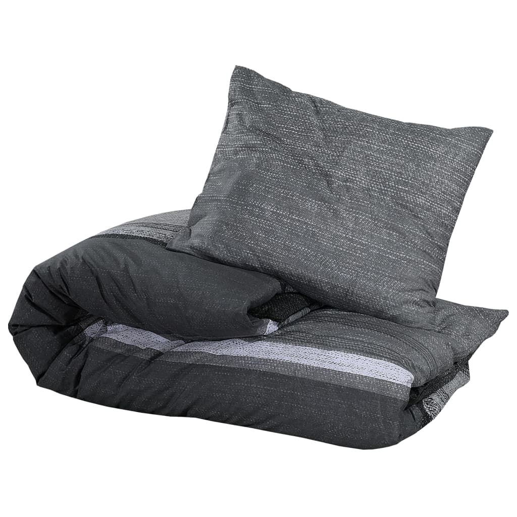 Bedding set dark grey 225x220 cm cotton