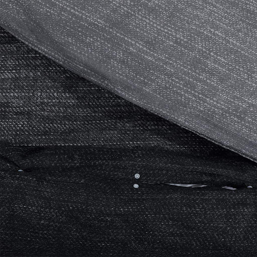 Bedding set dark grey 225x220 cm cotton
