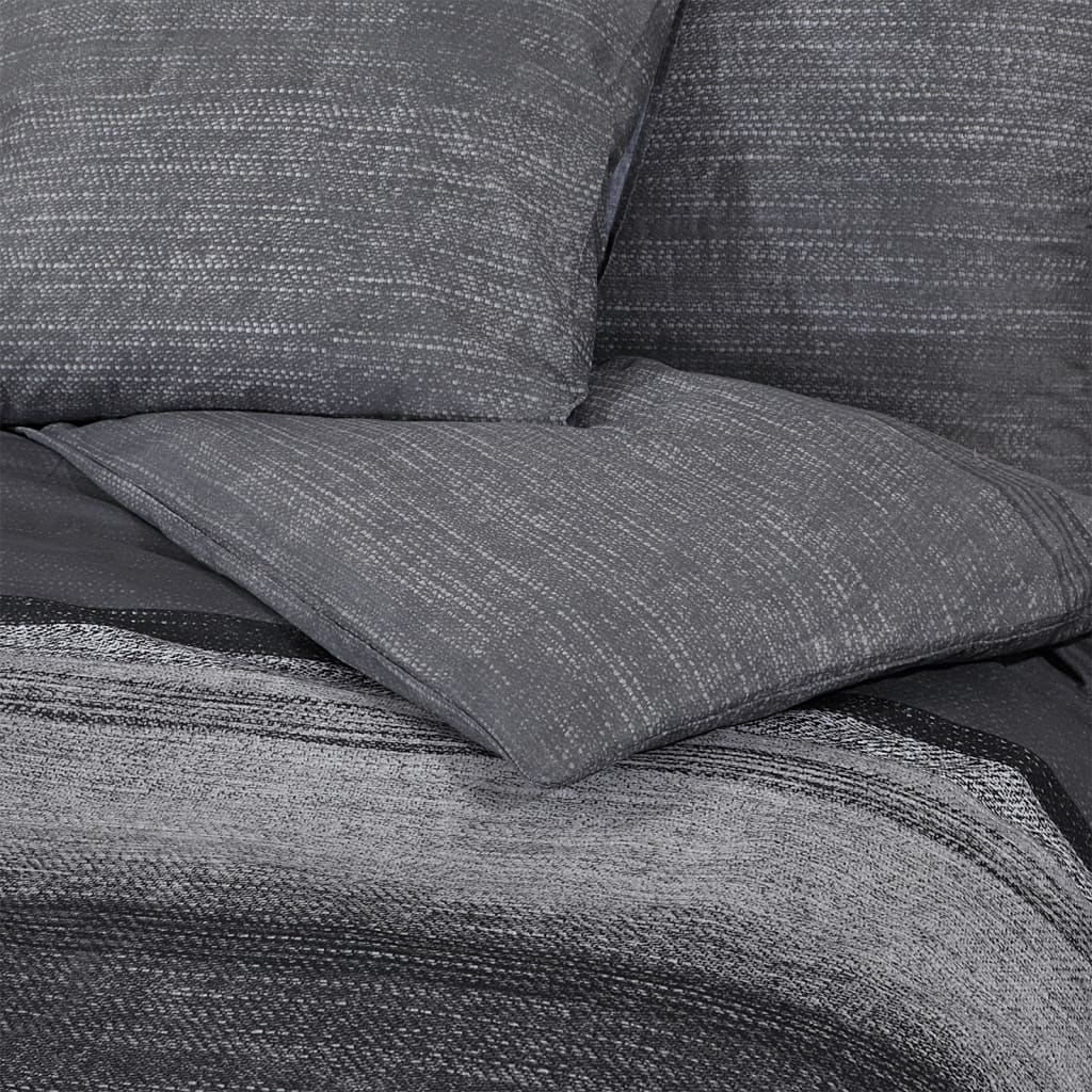 Bedding set dark grey 225x220 cm cotton