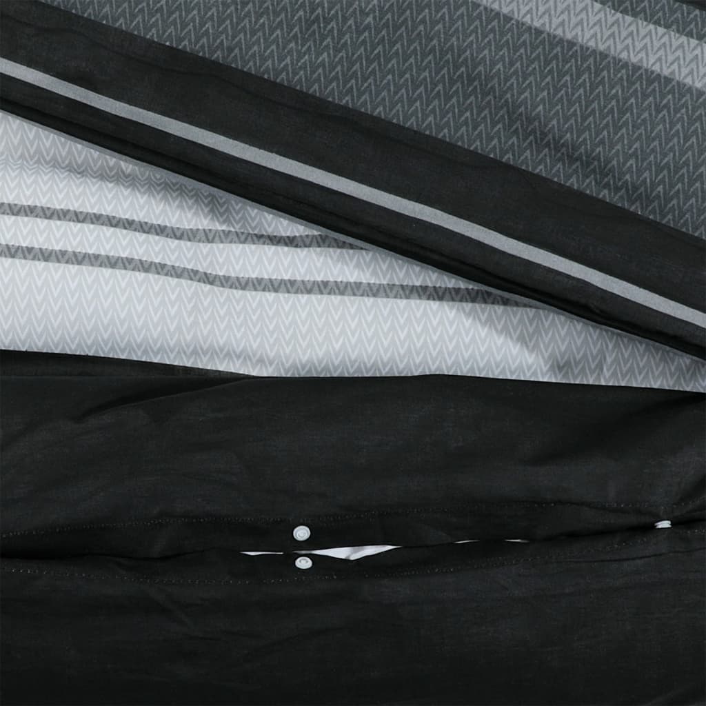 Parure de lit noir et blanc 135x200 cm coton