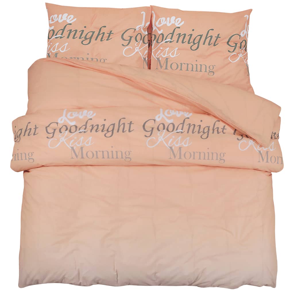 Parure de lit rose 200x200 cm coton