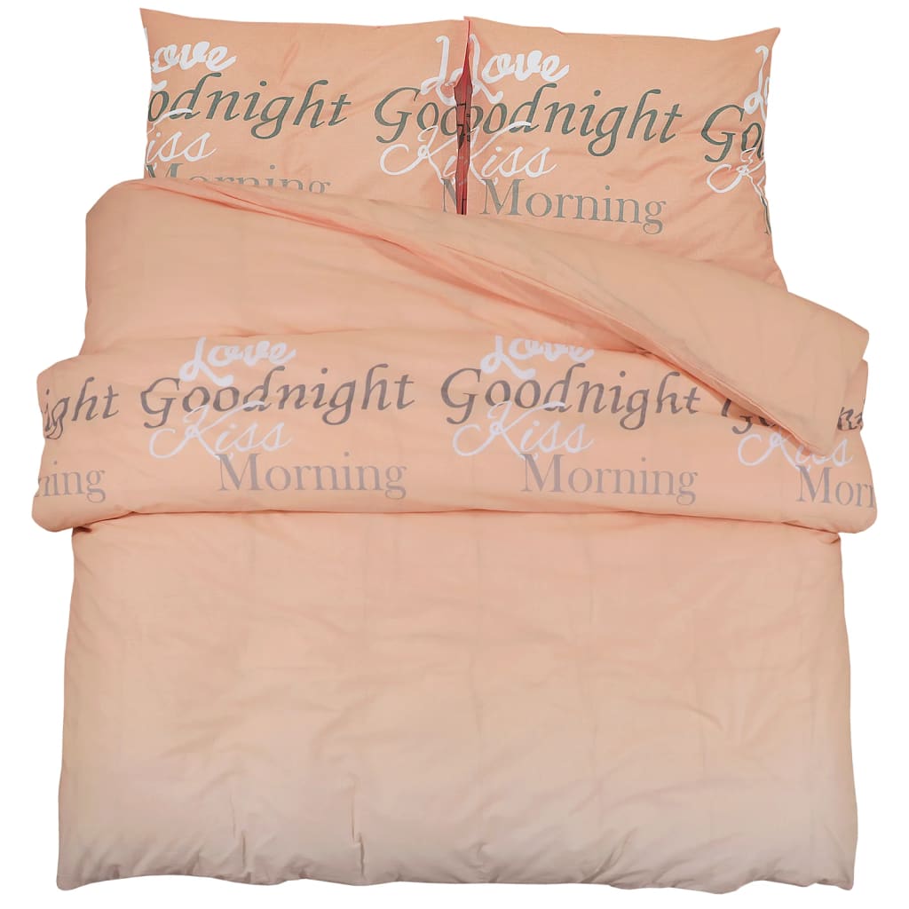 Parure de lit rose 200x200 cm coton