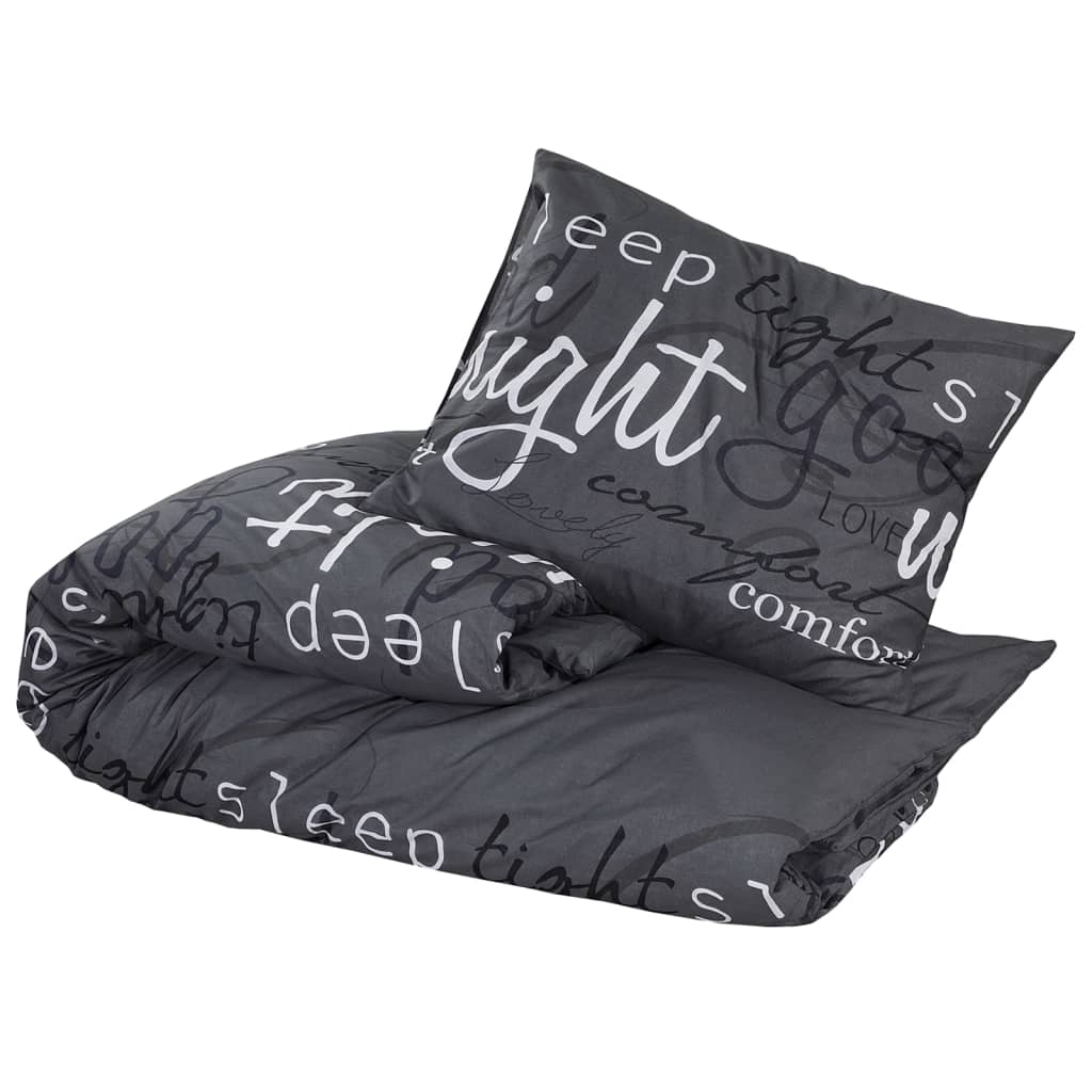 Parure de lit noire 240x220 cm coton