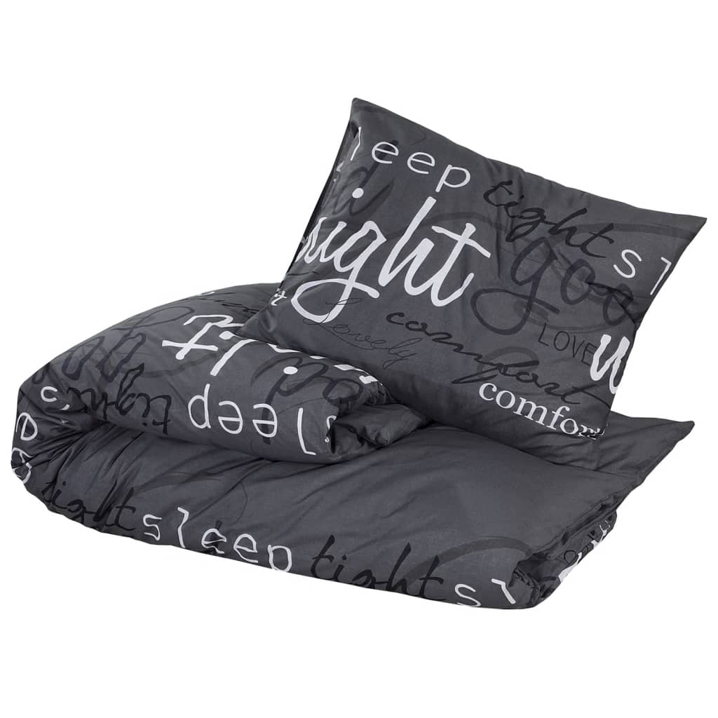 Parure de lit noire 200x220 cm en coton