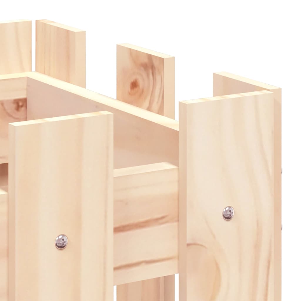 Raised bed picket fence design 100x30x30 cm solid pine wood