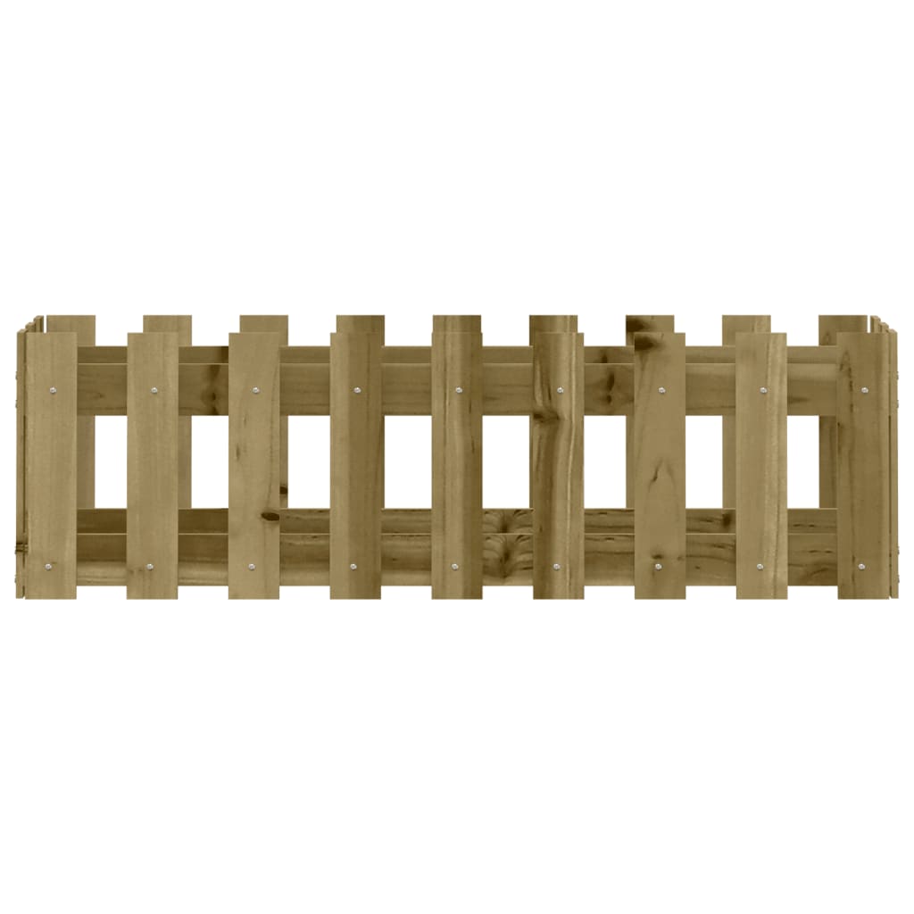Raised Bed Picket Fence Design 100x30x30 cm Pinewood Impregnated