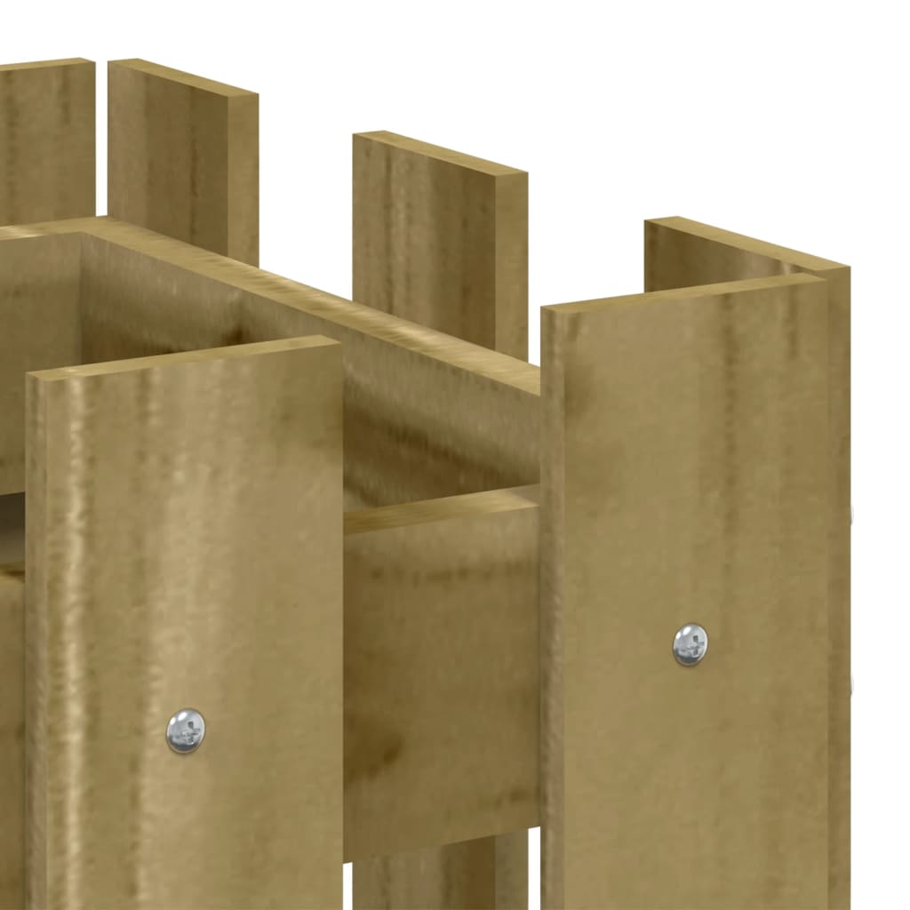 Raised Bed Picket Fence Design 100x30x30 cm Pinewood Impregnated