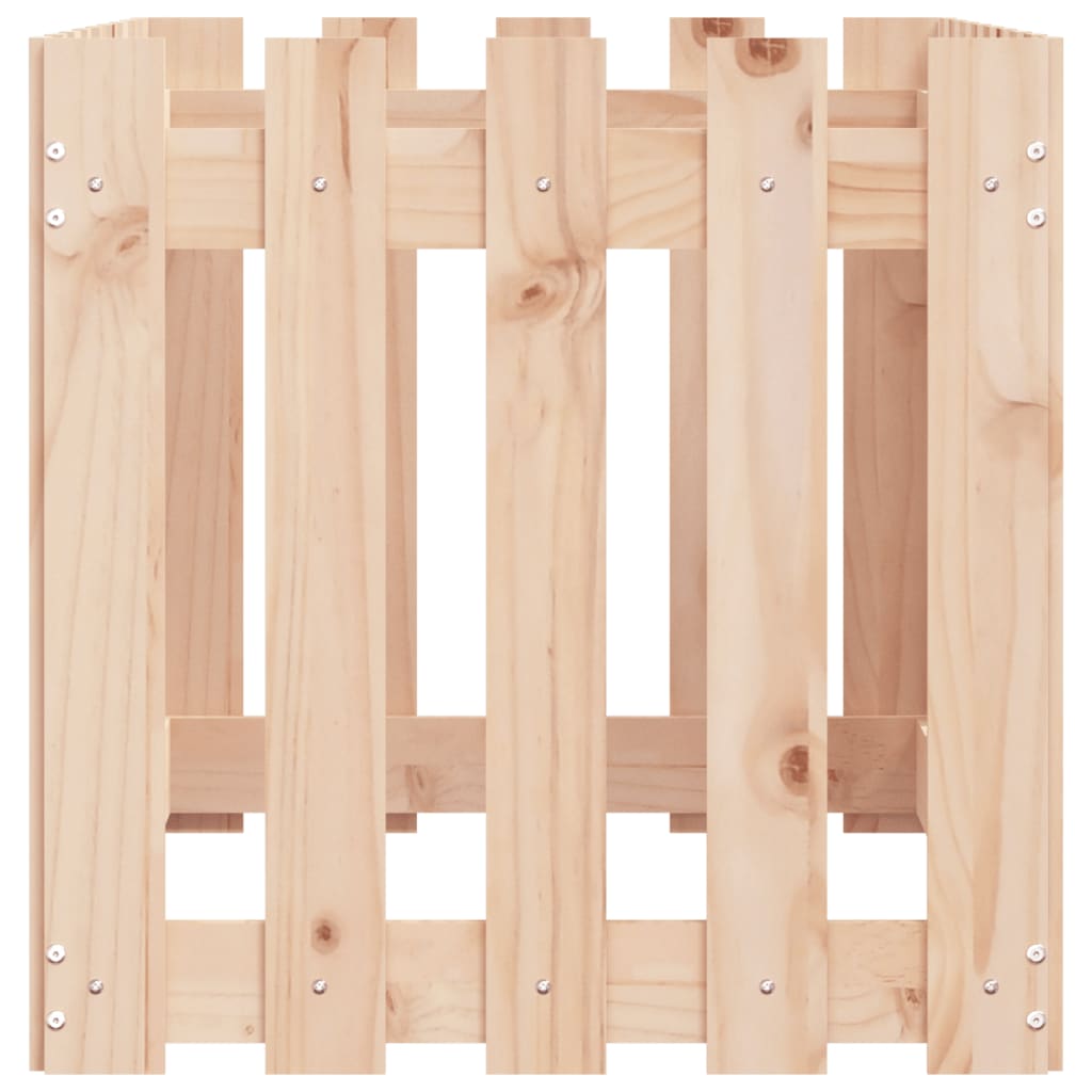 Raised bed picket fence design 100x50x50 cm solid pine wood