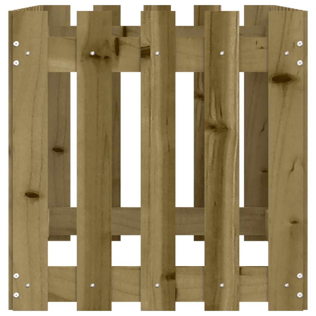 Raised Bed Picket Fence Design 100x50x50 cm Pinewood Impregnated